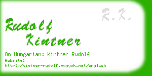 rudolf kintner business card